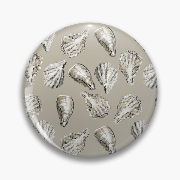 Item preview, Neutral Taupe Color Oyster Shell Illustrations Pattern designed and sold by GnosisCollage.