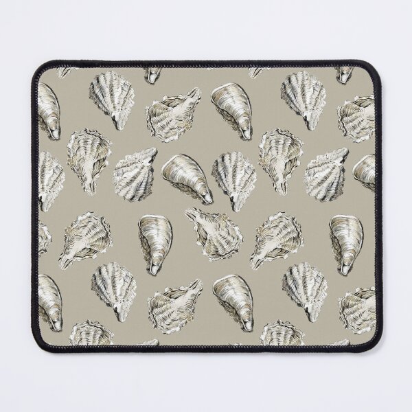 Item preview, Neutral Taupe Color Oyster Shell Illustrations Pattern designed and sold by GnosisCollage.
