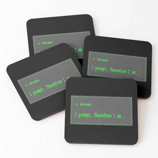 Item preview, I Prompt, Therefore I Am – Retro Terminal AI Quote designed and sold by Sarcastic designs.