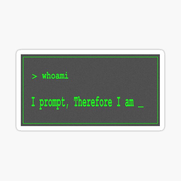 Artikel-Vorschau von Ich fordere auf, also bin ich – Retro Terminal AI Zitat, designt und verkauft von Sarcastic designs.