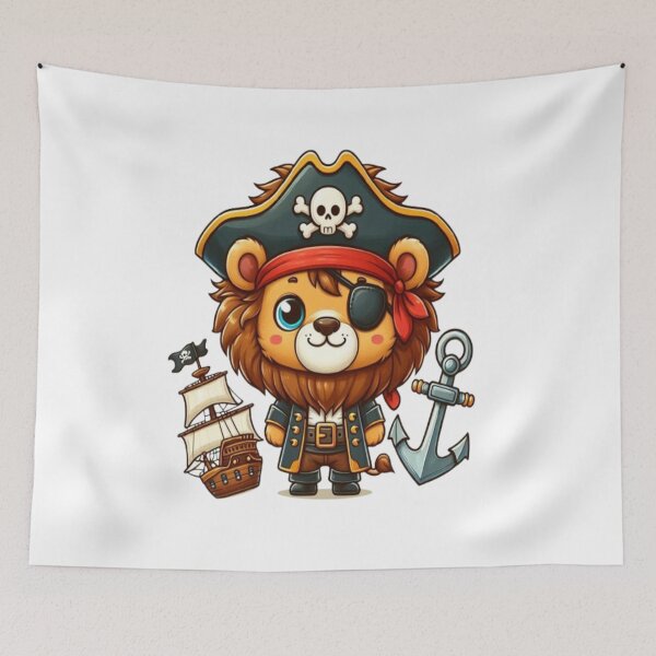 Item preview, Cute Lion pirate designed and sold by Ella_Sketch.