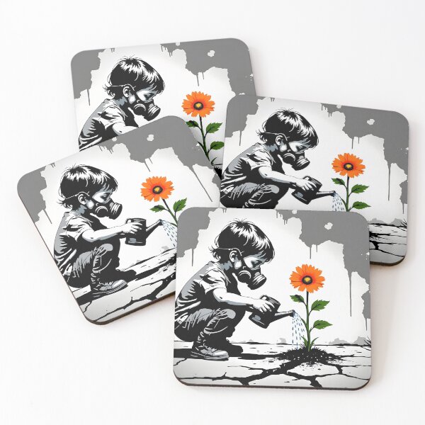 Item preview, Hope in a Wasteland - Nurturing Life - Banksy Inspired designed and sold by Art_By_Sam.