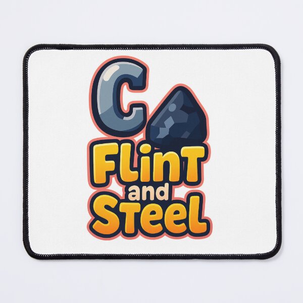 Item preview, Flint and Steel Cartoon Crafting Tool Meme Design designed and sold by Mikiagent025.