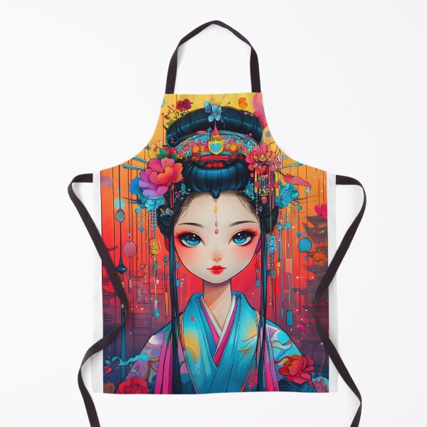 Item preview, Elegant woman in vibrant traditional attire portrait art designed and sold by Artessie.