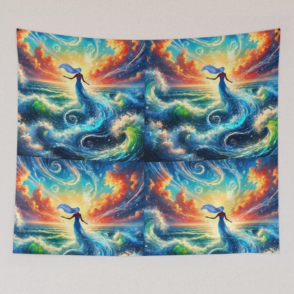 Item preview, Water Fairy from the Depths – Vibrant Underwater Woman designed and sold by EvaAngel.