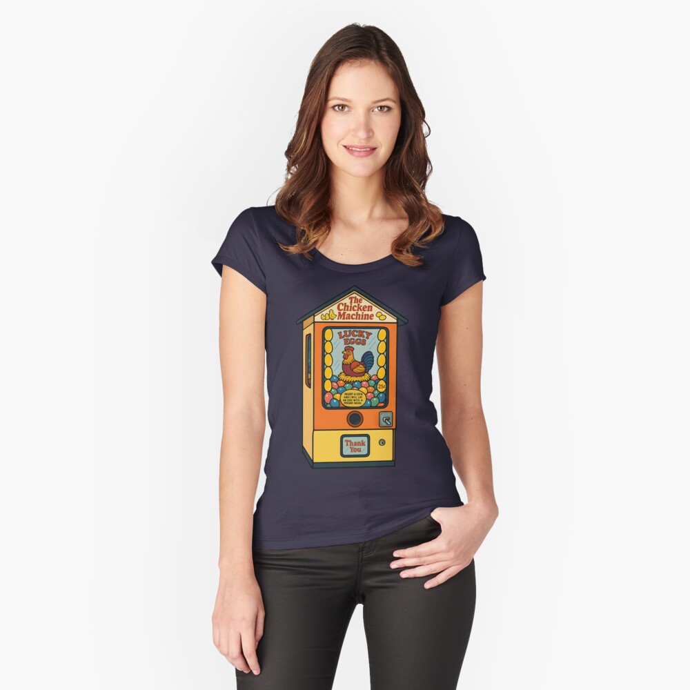 Item preview, Tailliertes Rundhals-Shirt designed and sold by PiggyWonka.