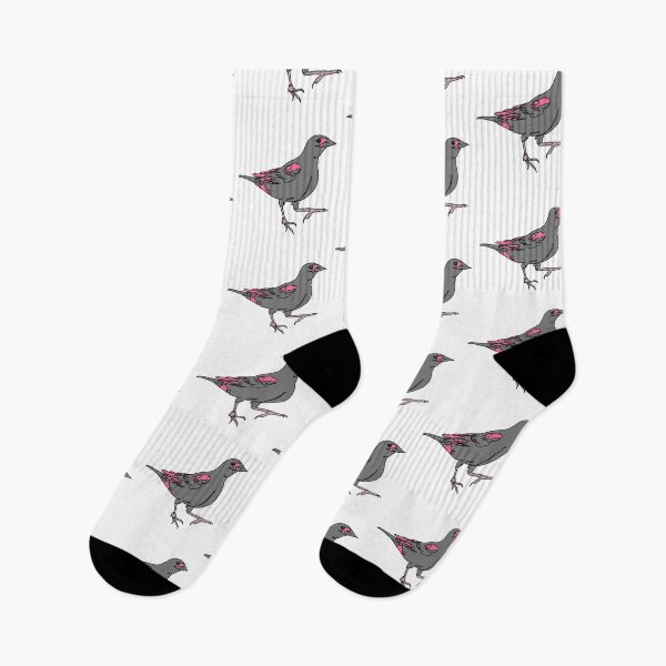 Item preview, Red wing black bird line drawing designed and sold by Ashley’sAnimalz.