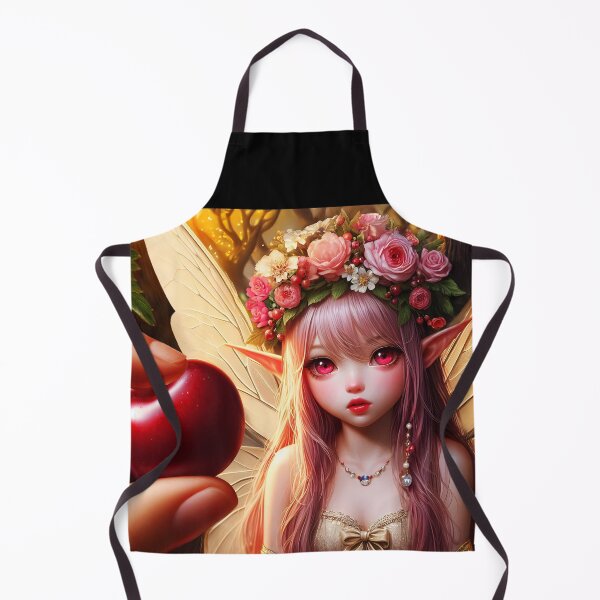 Item preview, Cherry Fae pointy ears elf behind a hand picking a cherry fruit designed and sold by EvaAngel.