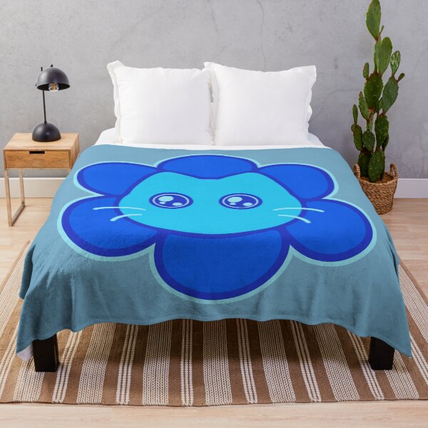 Item preview, Kawaii Blue Flower Cat designed and sold by Xiaolan's Art.