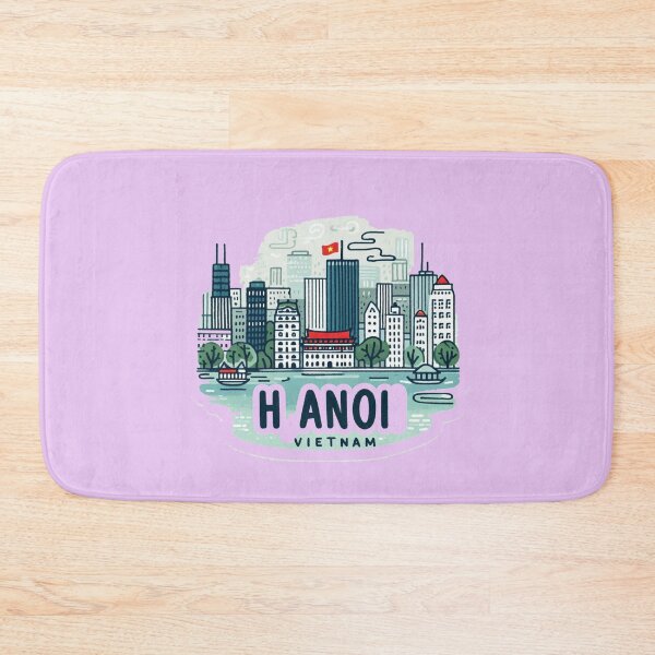 Item preview, Hanoi , Vietnam Minimalist Watercolor Cityscape Sticker,   designed and sold by PaintMeWorld.