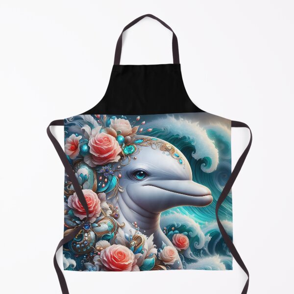 Item preview, Enchanted Dolphin: A Jewel-Studded Rose Wonderland designed and sold by EmeraldeaArt.