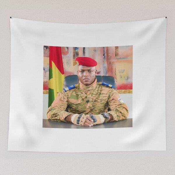 Item preview, Captain Ibrahim Traore, Burkina Faso President, Western Africa designed and sold by ArtistrySky.