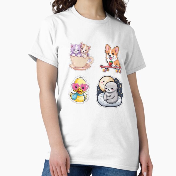 Item preview, Cute Creatures Collection – Soft, Sweet & Adorable Designs designed and sold by Trendies-Sticky.