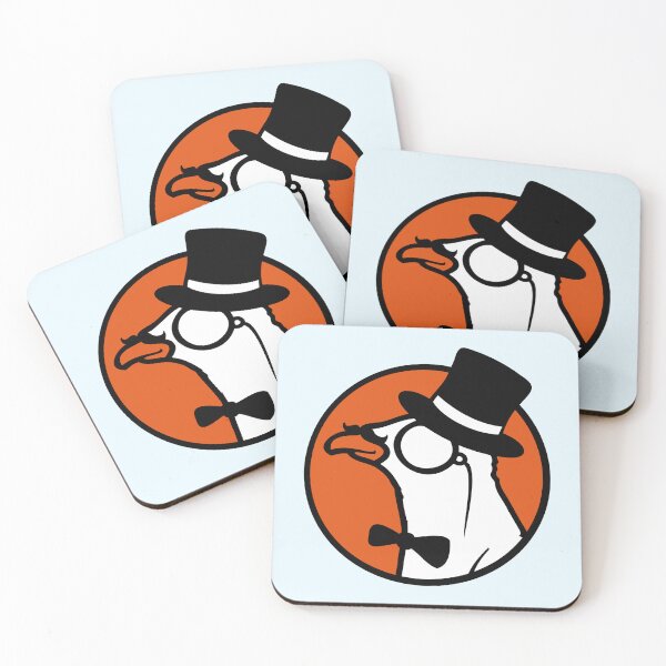 Item preview, Sir bird top hat monocle glasses rich gentleman designed and sold by shirt-o-mat.