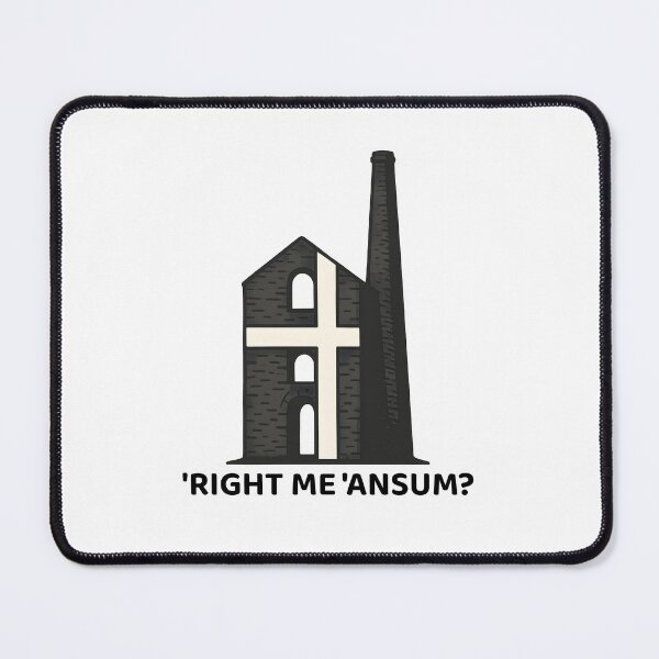 Item preview, ‘Right Me ‘Ansum?” – Cornish Engine House Design with St. Piran’s Flag designed and sold by celtveor.