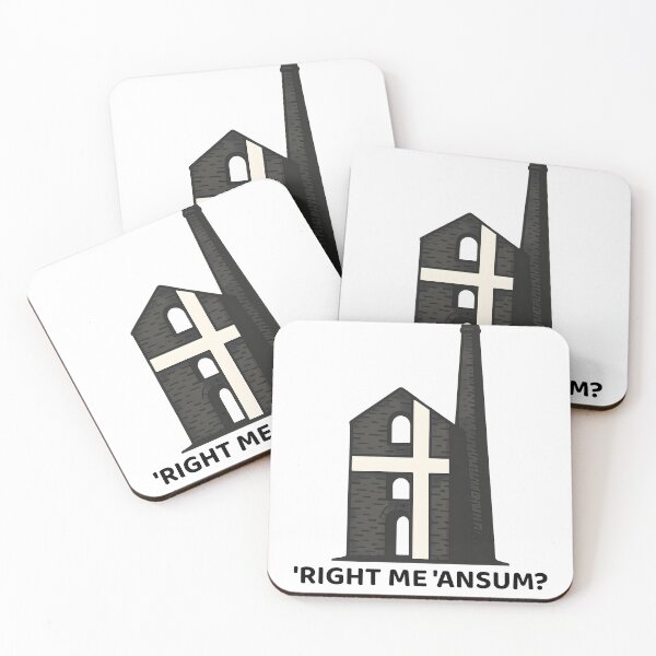 Item preview, ‘Right Me ‘Ansum?” – Cornish Engine House Design with St. Piran’s Flag designed and sold by celtveor.