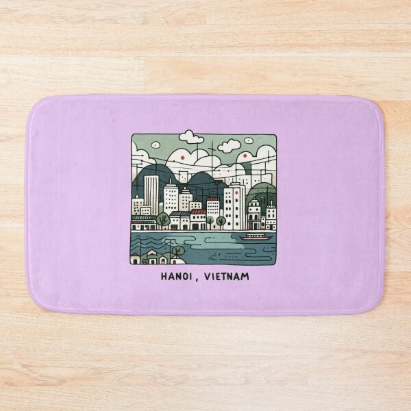 Item preview,  Hanoi , Vietnam Minimalist Watercolor Cityscape Sticker,   designed and sold by PaintMeWorld.