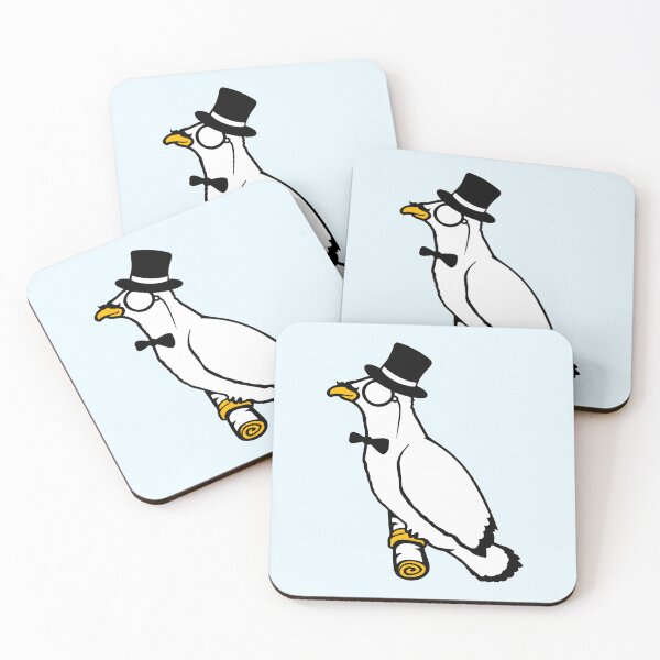Item preview, Sir bird top hat monocle glasses rich gentleman designed and sold by shirt-o-mat.
