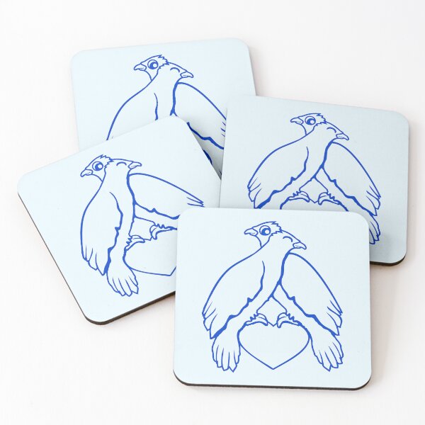 Item preview, 2 pigeons heart two birds couple sitting in love designed and sold by shirt-o-mat.