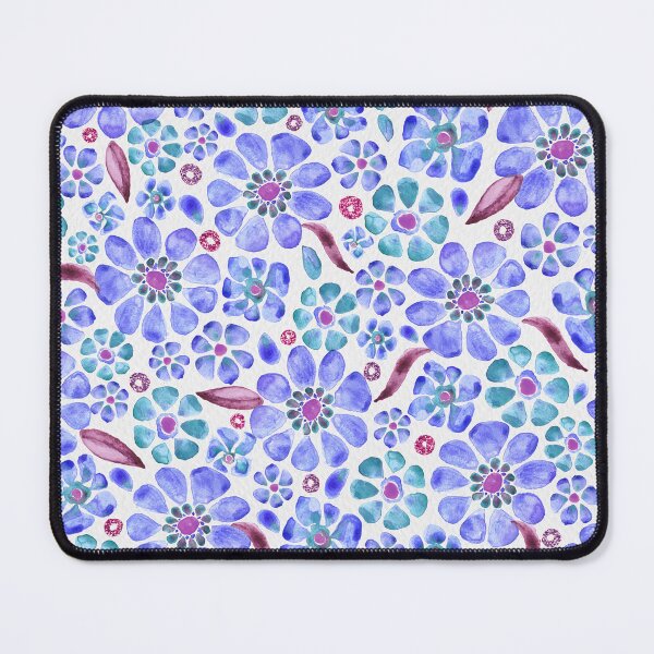Item preview, Gerbera Daisy - Blue and Plum designed and sold by EnergyThreadsCW.