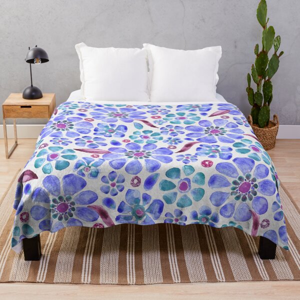Item preview, Gerbera Daisy - Blue and Plum designed and sold by EnergyThreadsCW.