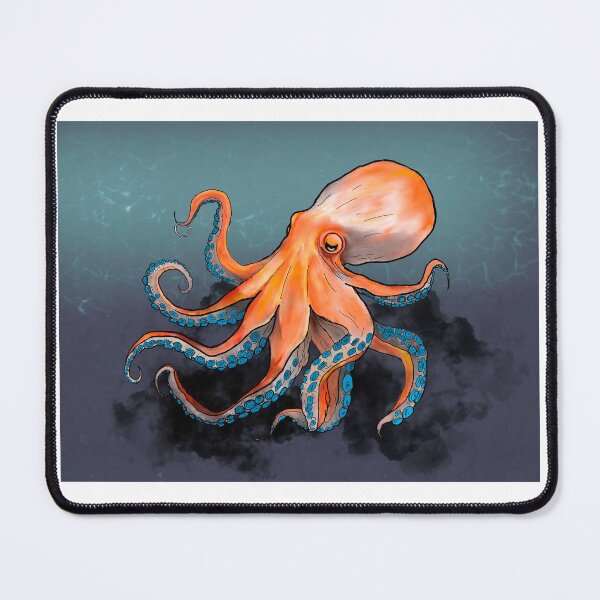 Item preview, Octopus, digital paintwork on procreate designed and sold by Heike Richter.