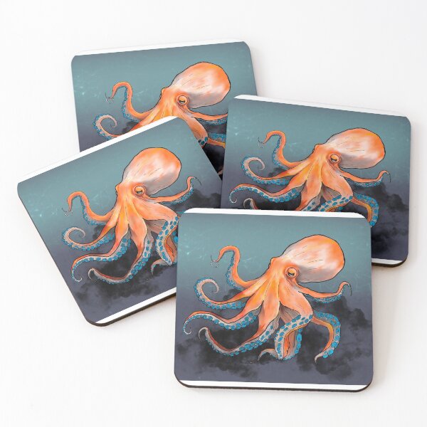Item preview, Octopus, digital paintwork on procreate designed and sold by Heike Richter.