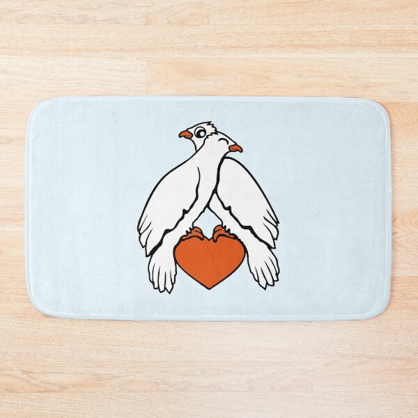 Item preview, 2 pigeons heart two birds couple sitting in love designed and sold by shirt-o-mat.