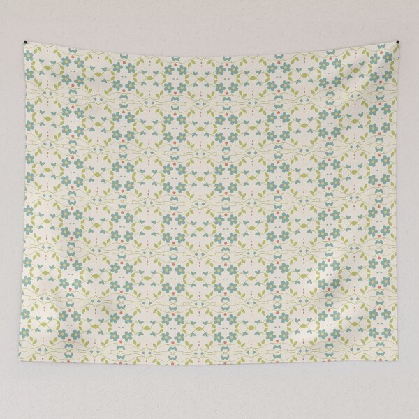 Item preview, flowers colorful vintage floral seamless repeat pattern designed and sold by Abrahamjrnd.