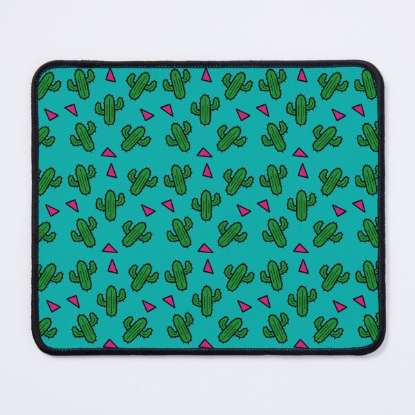 Item preview, Retro Cactus Pattern – Teal & Pink 80s Desert Vibe designed and sold by BLeePCreations.