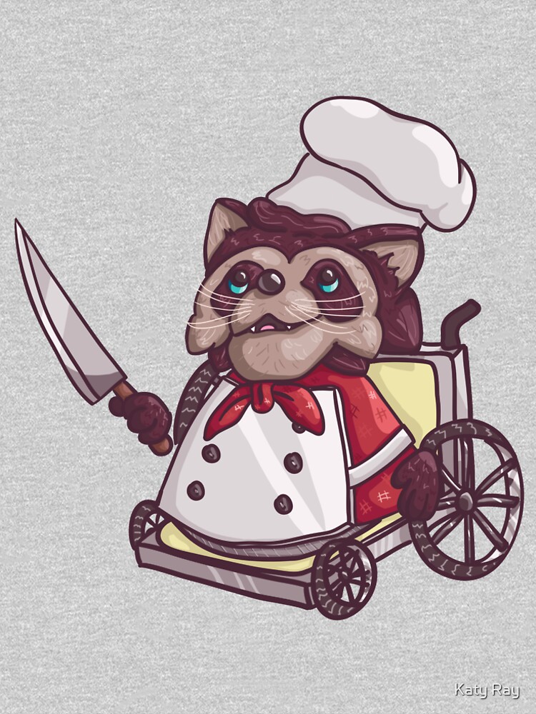 Thumbnail 6 of 6, Premium T-Shirt, Overcooked Wheelchair Raccoon Chef designed and sold by Nintendart.