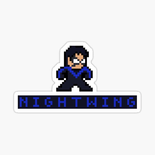 Item preview, Nightwing/Dick Grayson Pixel Art designed and sold by Forest-Bird.