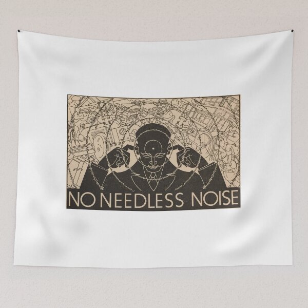 Item preview, Anti-Noise League Poster NO NEEDLESS NOISE designed and sold by Onodera.