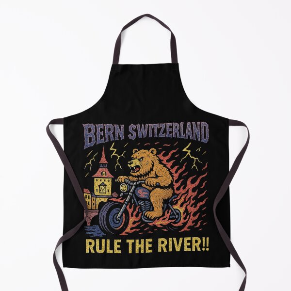 Item preview, Bern Switzerland Rule the River Biker Bear designed and sold by zzz888.