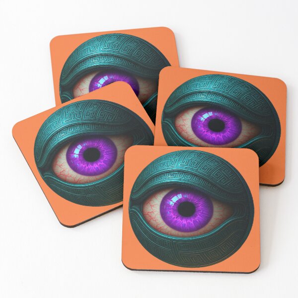 Item preview, Evil Eye Cybernetic Biomechanical Purple Eyeball designed and sold by hauntedtees.