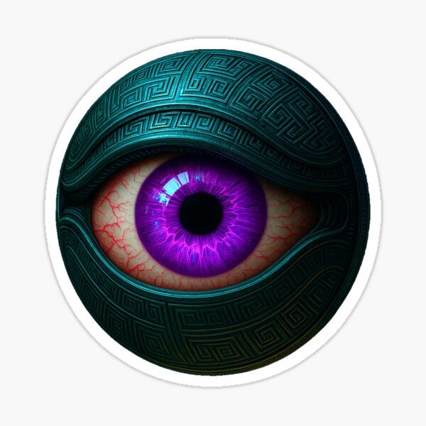 Item preview, Evil Eye Cybernetic Biomechanical Purple Eyeball designed and sold by hauntedtees.