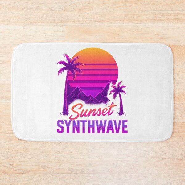 Item preview, Sunset Synthwave Retro 80s Neon Design designed and sold by Rushurban.