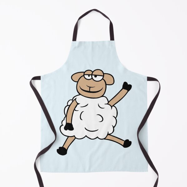 Item preview, Sheep Sitting Waving Greeting Happy Smile Cool Fun designed and sold by shirt-o-mat.