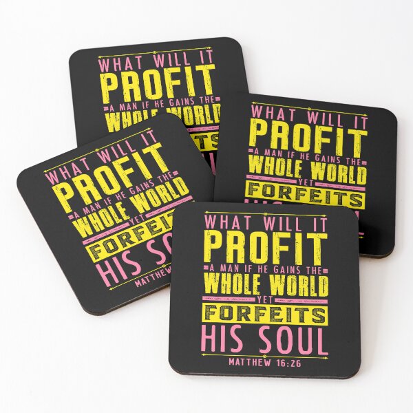 Item preview, Matthew 16:26 What Will It Profit A Man If He Gains The Whole World Yet Forfeits His Soul? designed and sold by plushism.