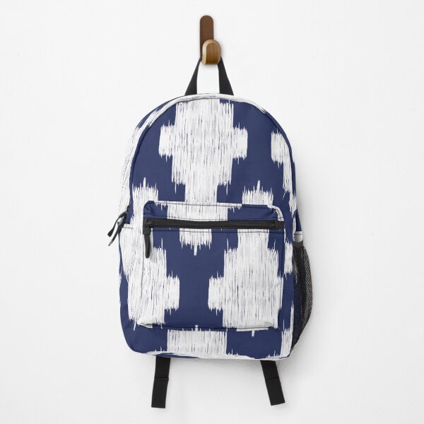 Item preview, Blue and White Ikat Pattern Fabric designed and sold by Theerapol Buphasiri.