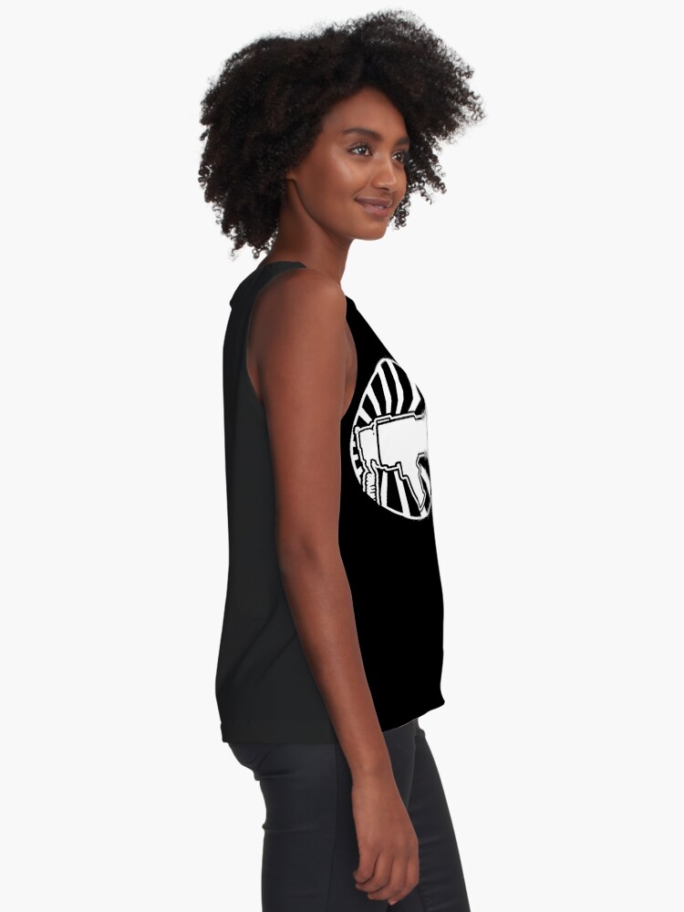 Alternate view of Electro Reggae Logo - White Sleeveless Top