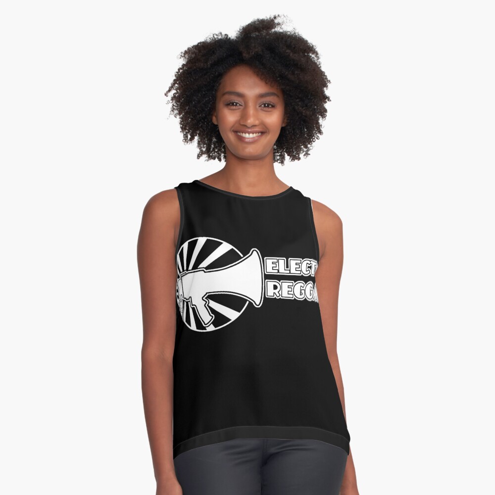 Electro Reggae Logo - White Sleeveless Top