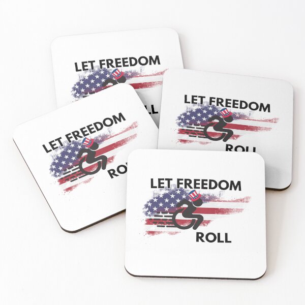 Item preview, Let Freedom Roll – Patriotic Wheelchair Design for Independence Day designed and sold by It's Wheelie Cool.
