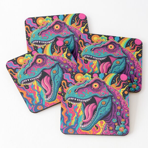 Item preview, Cosmic Dream Psychedelic Tyrannosaurus designed and sold by JonelleTshirts.