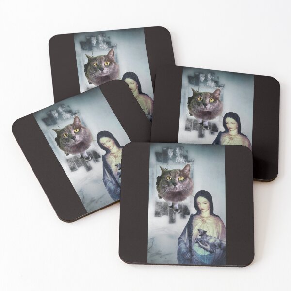 Item preview, St Agnes with cat emerging through mysterious portal designed and sold by Super-Pinhead.