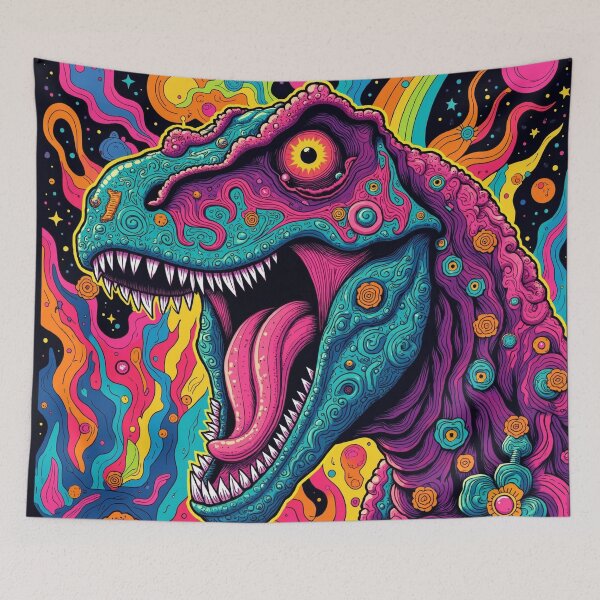 Item preview, Cosmic Dream Psychedelic Tyrannosaurus designed and sold by JonelleTshirts.