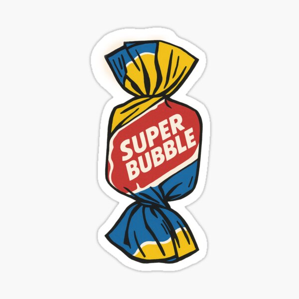 Item preview, Retro Super Bubble Gum Wrapper Pop Art Design designed and sold by weirdfishes123.