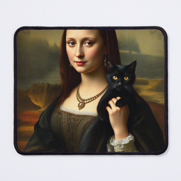 Item preview, Noblewoman with Black Cat – Old Master Style designed and sold by Yas_oma.