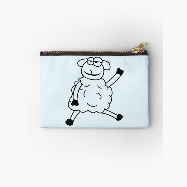 Item preview, Sheep Sitting Waving Greeting Happy Smile Cool Fun designed and sold by shirt-o-mat.