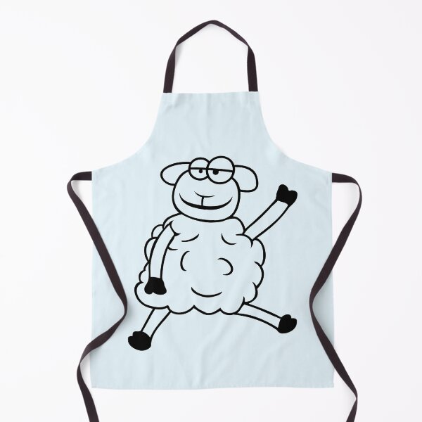 Item preview, Sheep Sitting Waving Greeting Happy Smile Cool Fun designed and sold by shirt-o-mat.